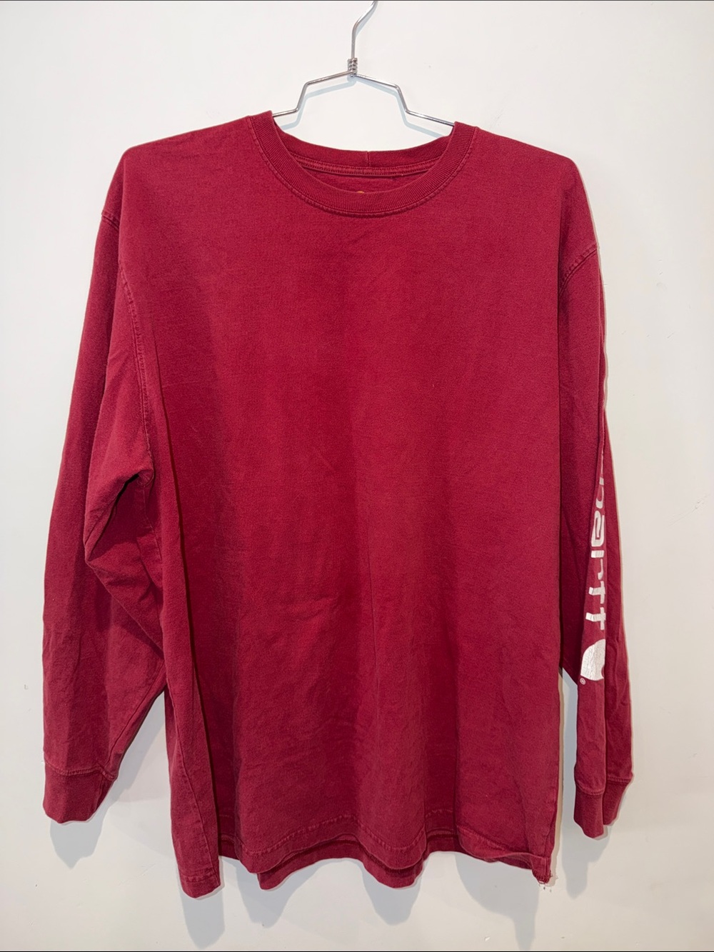 Carhartt Red Logo Long Sleeve T-shirt Men's Size 2XL